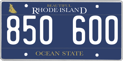 RI license plate 850600