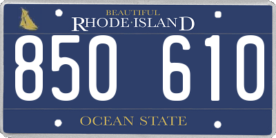 RI license plate 850610
