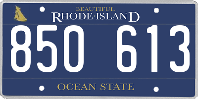RI license plate 850613