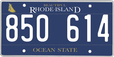 RI license plate 850614