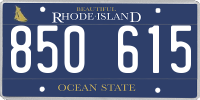 RI license plate 850615