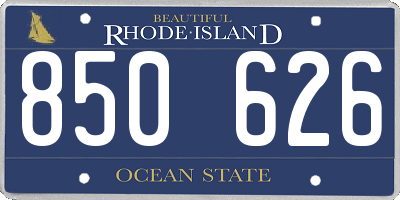 RI license plate 850626
