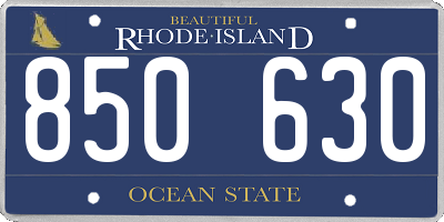 RI license plate 850630