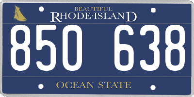 RI license plate 850638
