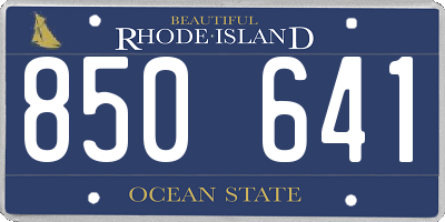 RI license plate 850641