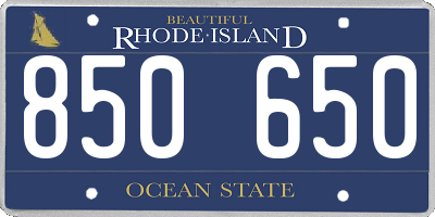 RI license plate 850650