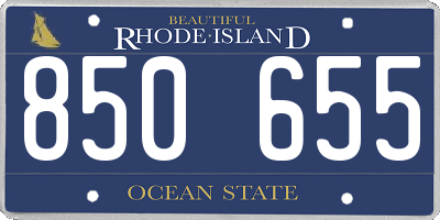 RI license plate 850655