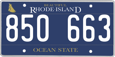 RI license plate 850663