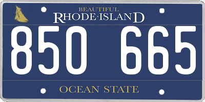 RI license plate 850665