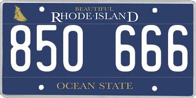 RI license plate 850666