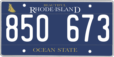 RI license plate 850673