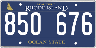 RI license plate 850676