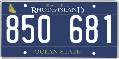 RI license plate 850681