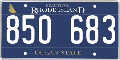 RI license plate 850683