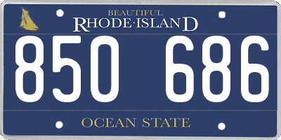 RI license plate 850686