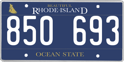 RI license plate 850693