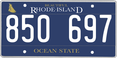 RI license plate 850697