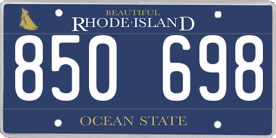 RI license plate 850698