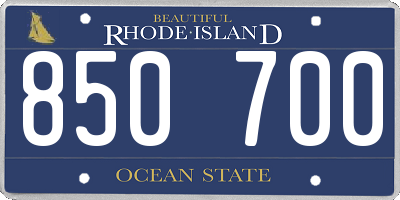 RI license plate 850700