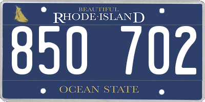 RI license plate 850702