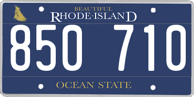RI license plate 850710