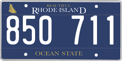 RI license plate 850711