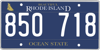 RI license plate 850718