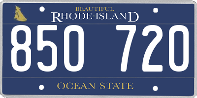 RI license plate 850720