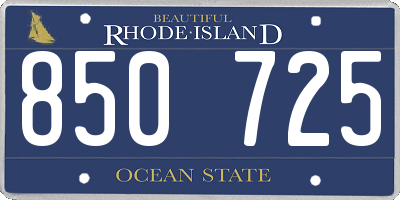 RI license plate 850725