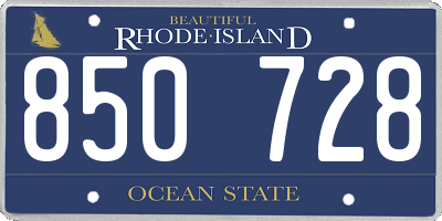 RI license plate 850728