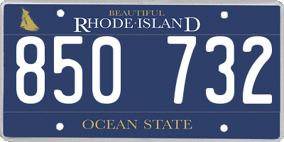 RI license plate 850732