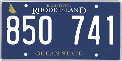 RI license plate 850741
