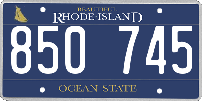 RI license plate 850745