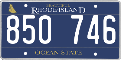 RI license plate 850746