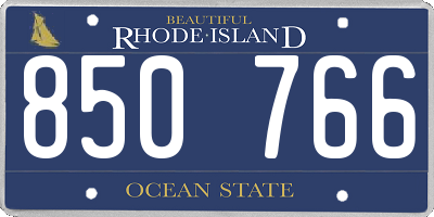 RI license plate 850766