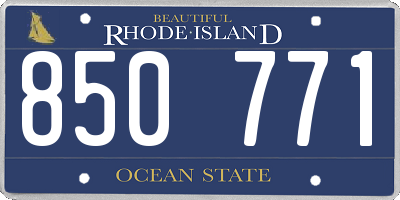 RI license plate 850771