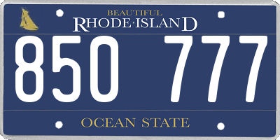 RI license plate 850777