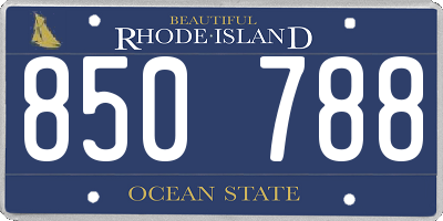 RI license plate 850788