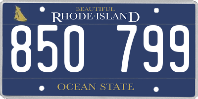 RI license plate 850799