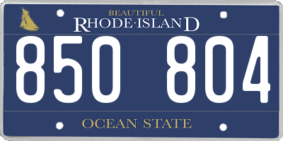 RI license plate 850804