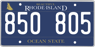 RI license plate 850805