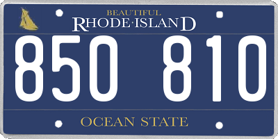 RI license plate 850810