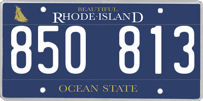 RI license plate 850813
