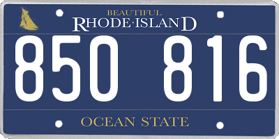 RI license plate 850816