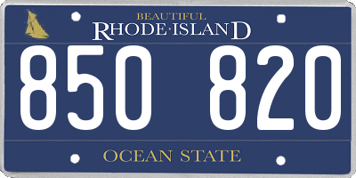 RI license plate 850820