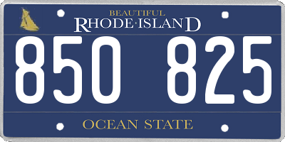 RI license plate 850825