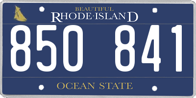 RI license plate 850841