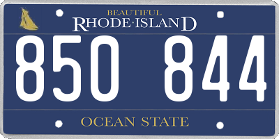 RI license plate 850844