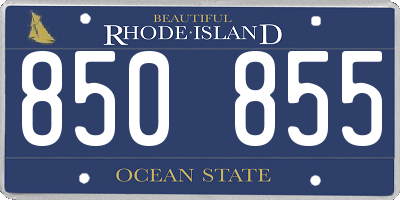 RI license plate 850855