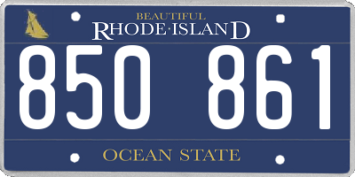 RI license plate 850861
